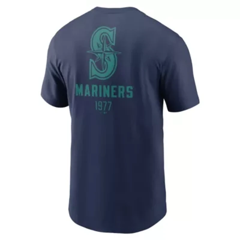 MLB Nike Seattle Mariners Large Logo Back Stack T-Shirt