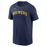 MLB Nike Milwaukee Brewers Fuse Wordmark T-Shirt