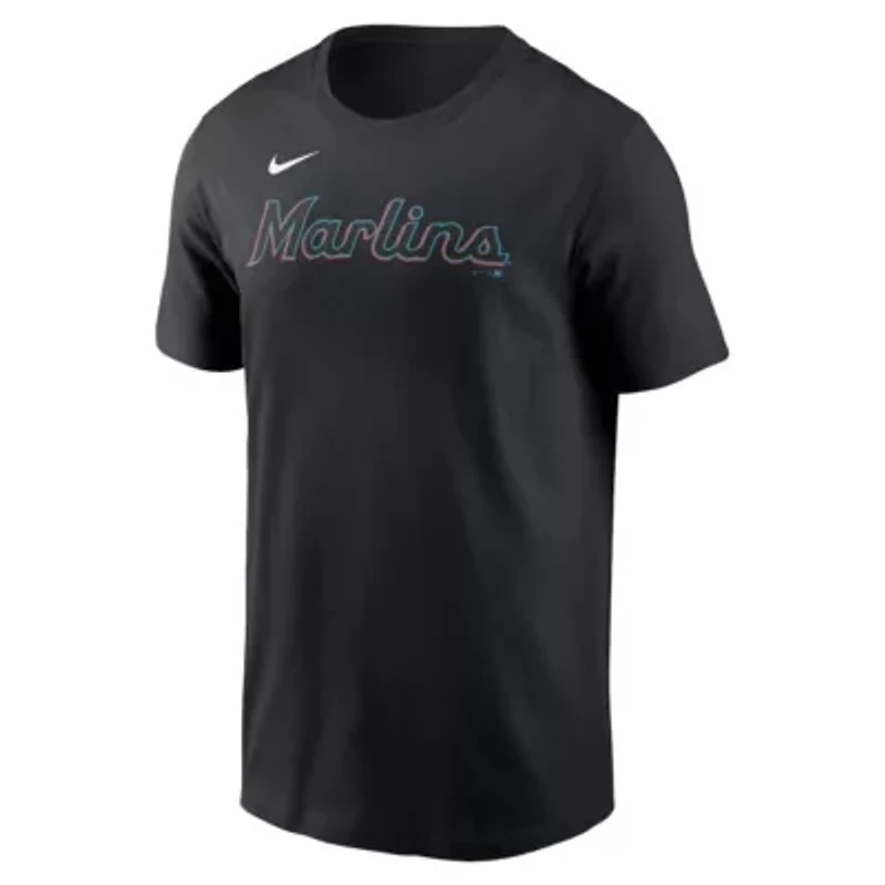 MLB Nike Miami Marlins Fuse Wordmark T-Shirt