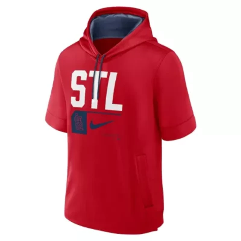 MLB Nike St. Louis Cardinals Tri Code Lockup Short Sleeve Pullover Hoodie