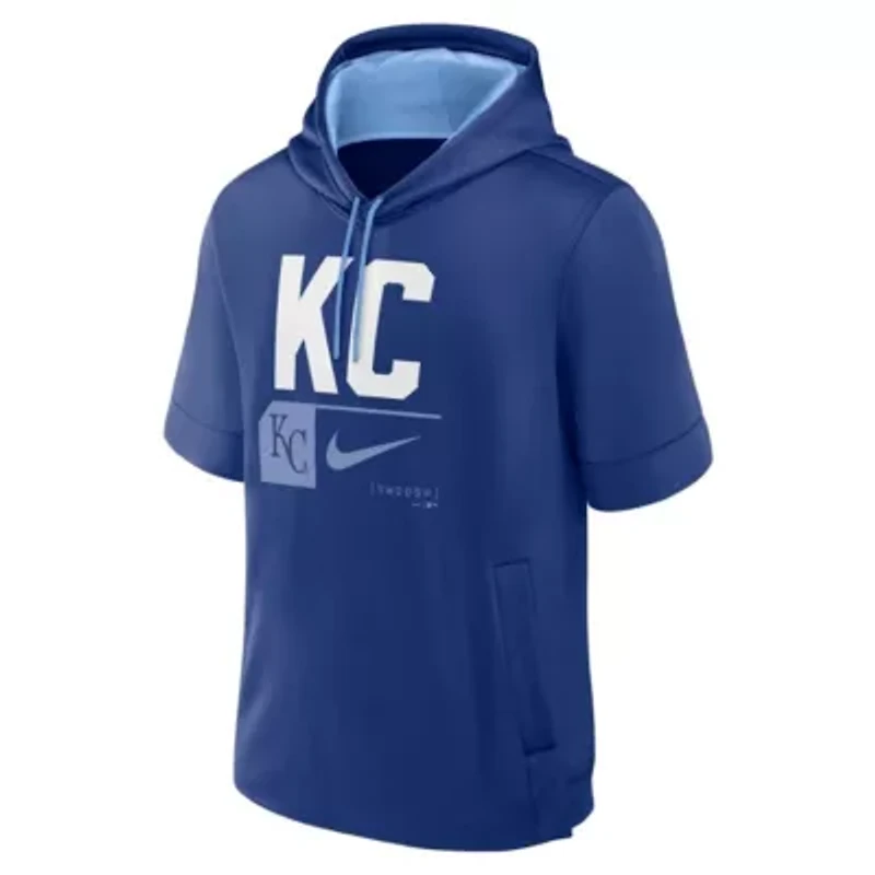 MLB Nike Kansas City Royals Tri Code Lockup Short Sleeve Pullover Hoodie
