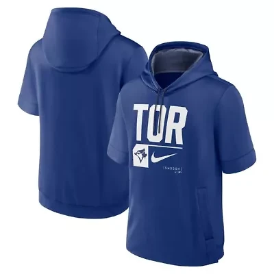 Toronto Blue Jays MLB Nike Tri Code Lockup Short Sleeve Pullover Hoodie