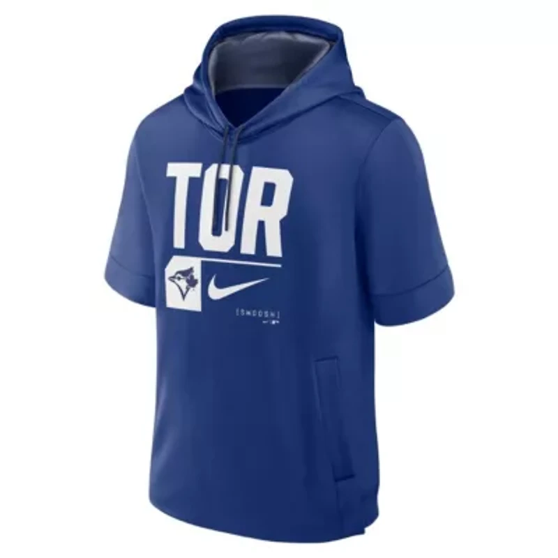 Toronto Blue Jays MLB Nike Tri Code Lockup Short Sleeve Pullover Hoodie