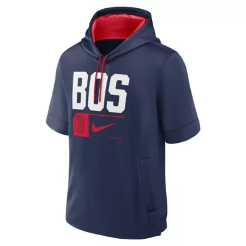 Boston Red Sox MLB Nike Tri Code Lockup Short Sleeve Pullover Hoodie