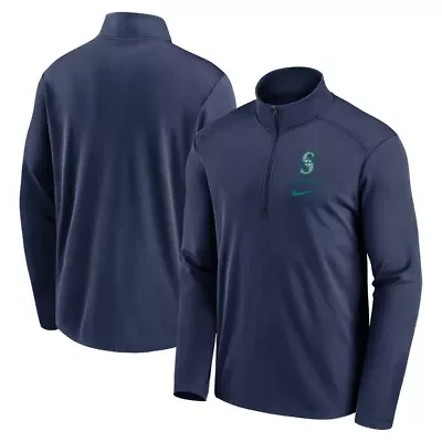 MLB Nike Seattle Mariners Franchise Logo Pacer Performance Half-Zip Top