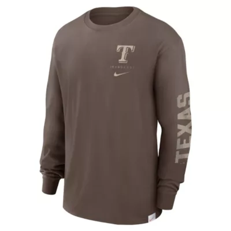 MLB Nike Light Texas Rangers Statement Max90 Long Sleeve T-Shirt