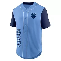 MLS Fanatics Light New York City FC Balance Fashion Baseball Jersey