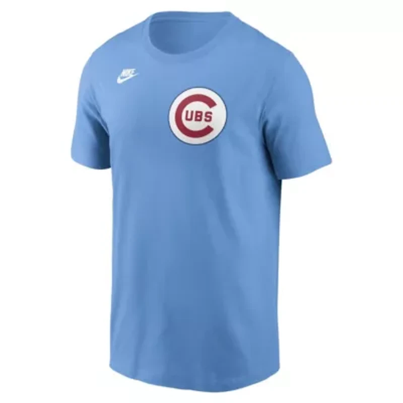 MLB Nike Light Chicago Cubs Cooperstown Wordmark T-Shirt