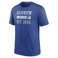 Cooperstown Teams Nike Brooklyn Dodgers Collection Local Stack Tri-Blend T-Shirt