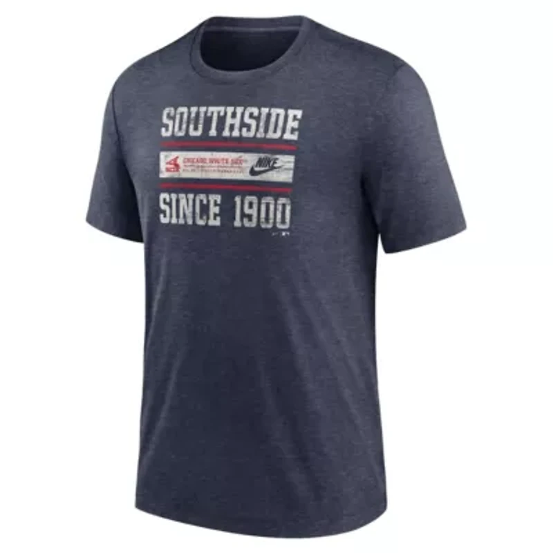 Chicago White Sox MLB Nike Cooperstown Collection Local Stack Tri-Blend T-Shirt
