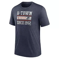 MLB Nike Houston Astros Cooperstown Collection Local Stack Tri-Blend T-Shirt