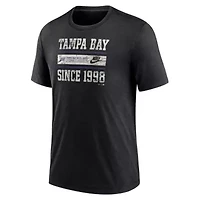MLB Nike Tampa Bay Rays Cooperstown Collection Local Stack Tri-Blend T-Shirt