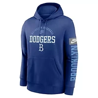 Cooperstown Teams Nike Brooklyn Dodgers Collection Splitter Club Fleece Pullover Hoodie