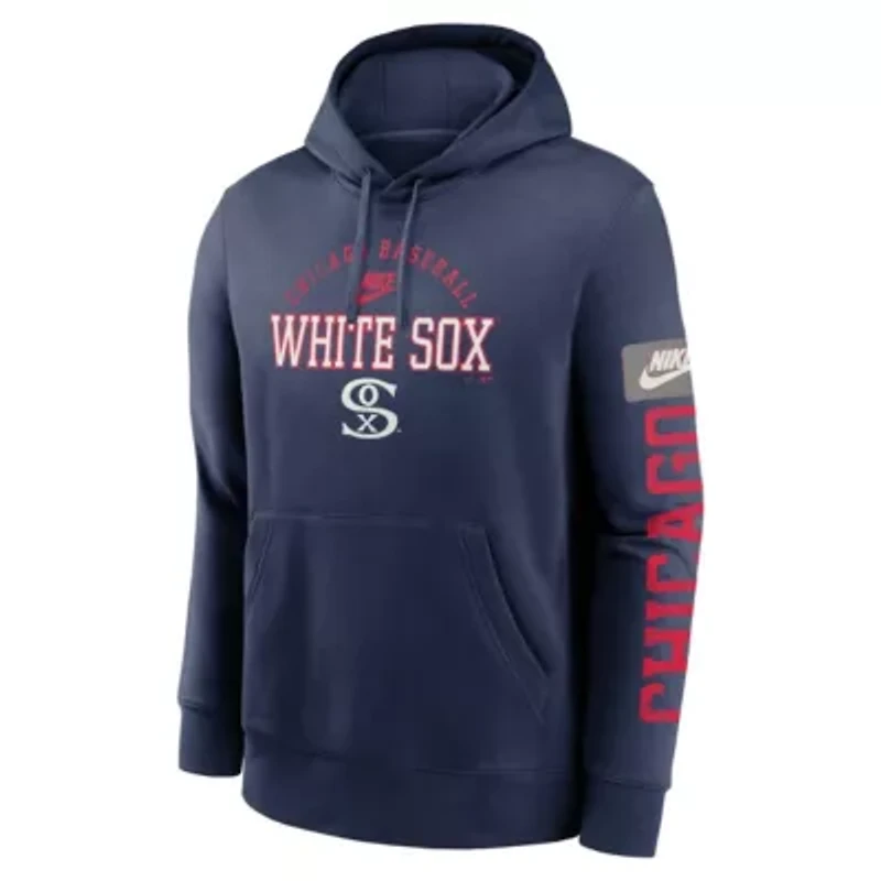 Chicago White Sox MLB Nike Cooperstown Collection Splitter Club Fleece Pullover Hoodie