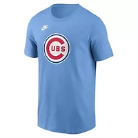 MLB Nike Light Chicago Cubs Cooperstown Collection Team Logo T-Shirt