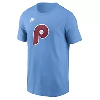 MLB Nike Light Philadelphia Phillies Cooperstown Collection Team Logo T-Shirt