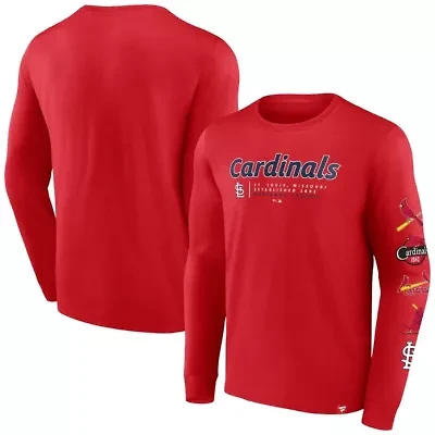 MLB Fanatics St. Louis Cardinals Strike the Goal Long Sleeve T-Shirt