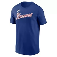 MLB Nike Hank Aaron Atlanta Braves Cooperstown Collection Fuse Name & Number T-Shirt