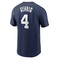 MLB Nike Lou Gehrig New York Yankees Cooperstown Collection Fuse Name & Number T-Shirt