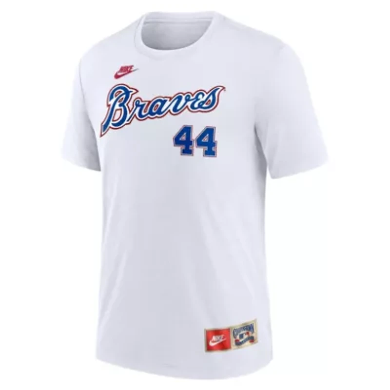 MLB Nike Hank Aaron Atlanta Braves Cooperstown Collection Tri-Blend Name & Number T-Shirt