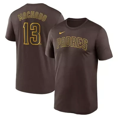 MLB Nike Manny Machado San Diego Padres Legend Name & Number Performance T-Shirt
