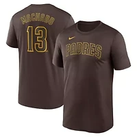 MLB Nike Manny Machado San Diego Padres Legend Name & Number Performance T-Shirt
