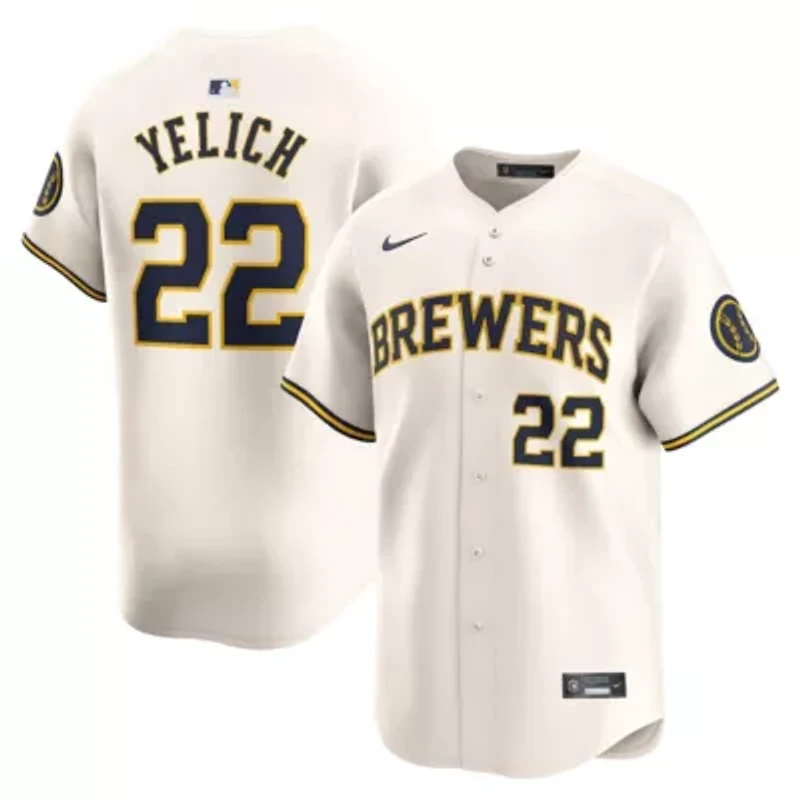 MLB Nike Christian Yelich Milwaukee Brewers Home Limited Player Jersey