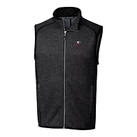 NCAA Heather Georgia Bulldogs Alumni Logo Mainsail Sweater Knit Fleece Full-Zip Vest