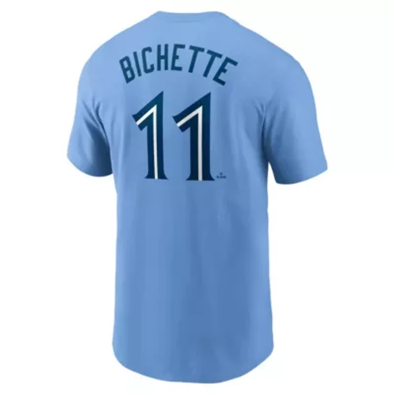 Toronto Blue Jays MLB Nike Bo Bichette Powder Fuse Name & Number T-Shirt