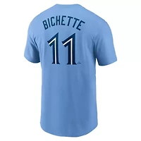 Toronto Blue Jays MLB Nike Bo Bichette Powder Fuse Name & Number T-Shirt