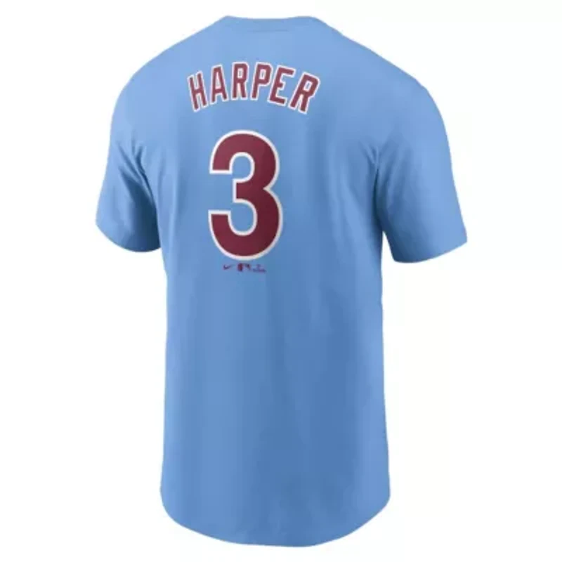 MLB Nike Bryce Harper Light Philadelphia Phillies Fuse Name & Number T-Shirt