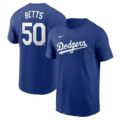 MLB Nike Mookie Betts Los Angeles Dodgers Fuse Name & Number T-Shirt