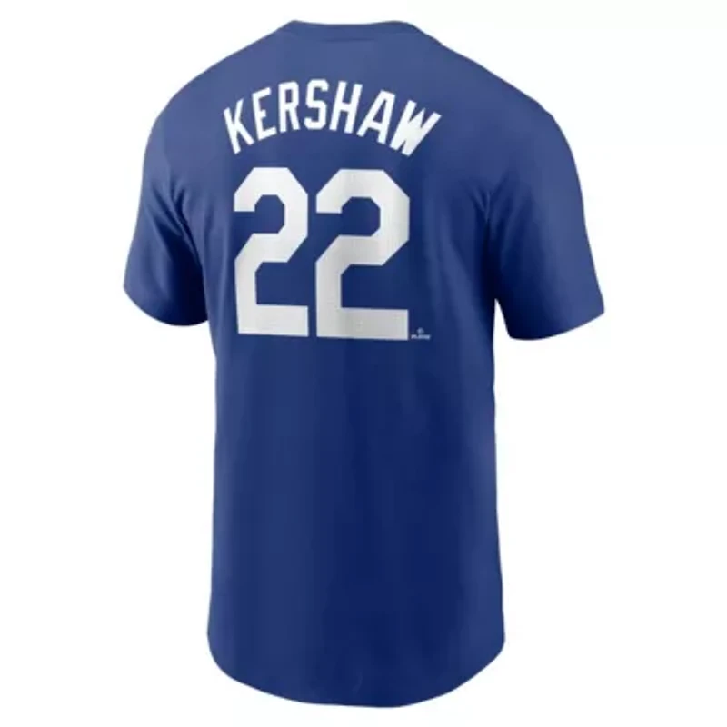 MLB Nike Clayton Kershaw Los Angeles Dodgers Fuse Name & Number T-Shirt