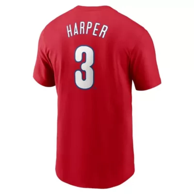 MLB Nike Bryce Harper Philadelphia Phillies Fuse Name & Number T-Shirt