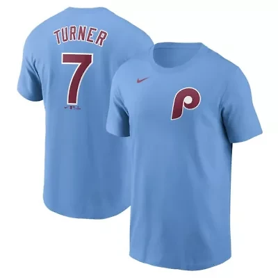MLB Nike Trea Turner Light Philadelphia Phillies Fuse Name & Number T-Shirt