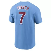 MLB Nike Trea Turner Light Philadelphia Phillies Fuse Name & Number T-Shirt