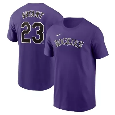 MLB Nike Kris Bryant Colorado Rockies Fuse Name & Number T-Shirt