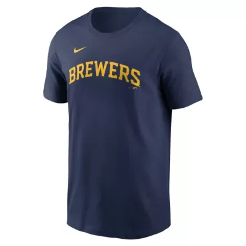 MLB Nike Christian Yelich Milwaukee Brewers Fuse Name & Number T-Shirt