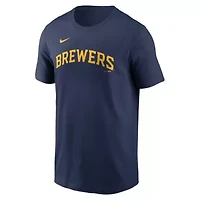 MLB Nike Christian Yelich Milwaukee Brewers Fuse Name & Number T-Shirt