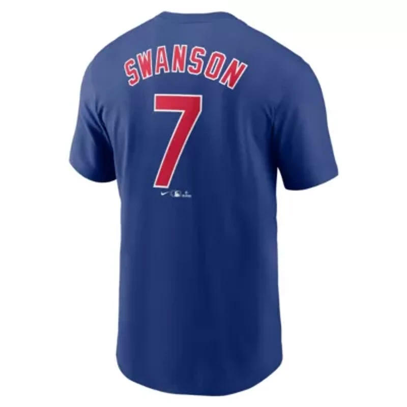 MLB Nike Dansby Swanson Chicago Cubs Fuse Name & Number T-Shirt