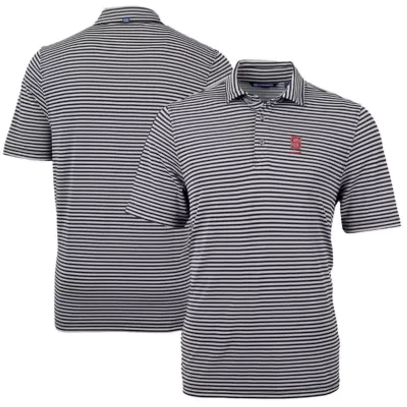 NCAA NC State Wolfpack Virtue Eco Pique Stripe Recycled Polo