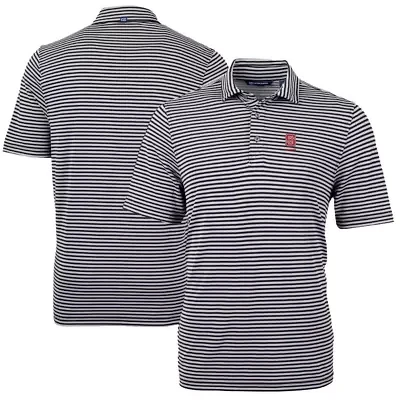 NCAA NC State Wolfpack Virtue Eco Pique Stripe Recycled Polo