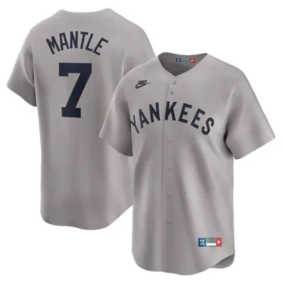 MLB Nike Mickey Mantle New York Yankees Throwback Cooperstown Collection Limited Jersey