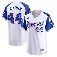 MLB Nike Hank Aaron Atlanta Braves Throwback Cooperstown Limited Jersey