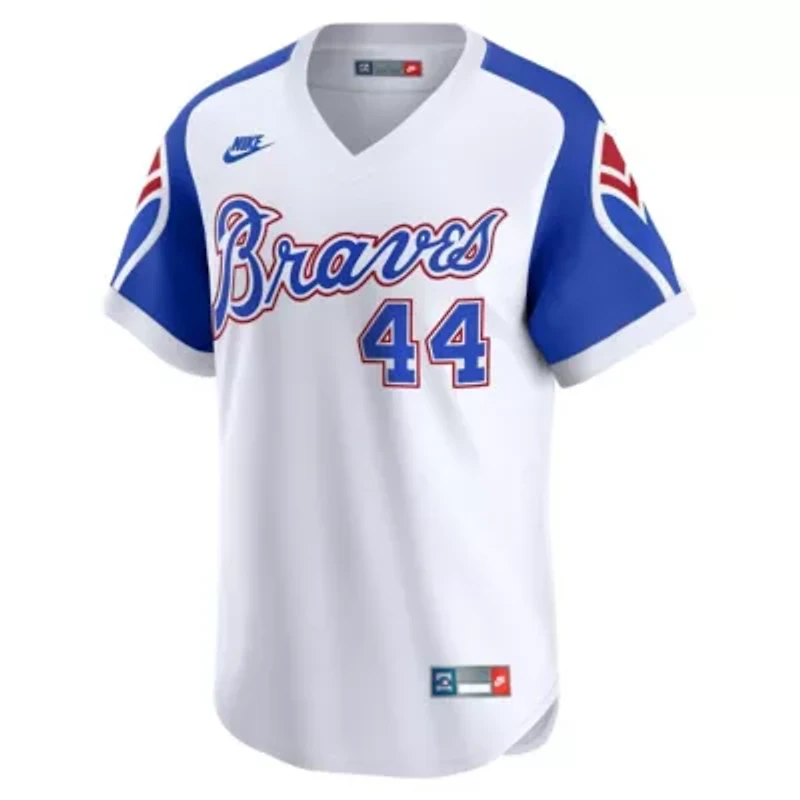 MLB Nike Hank Aaron Atlanta Braves Throwback Cooperstown Limited Jersey