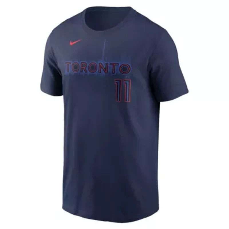 Toronto Blue Jays MLB Nike Bo Bichette 2024 City Connect Name & Number T-Shirt