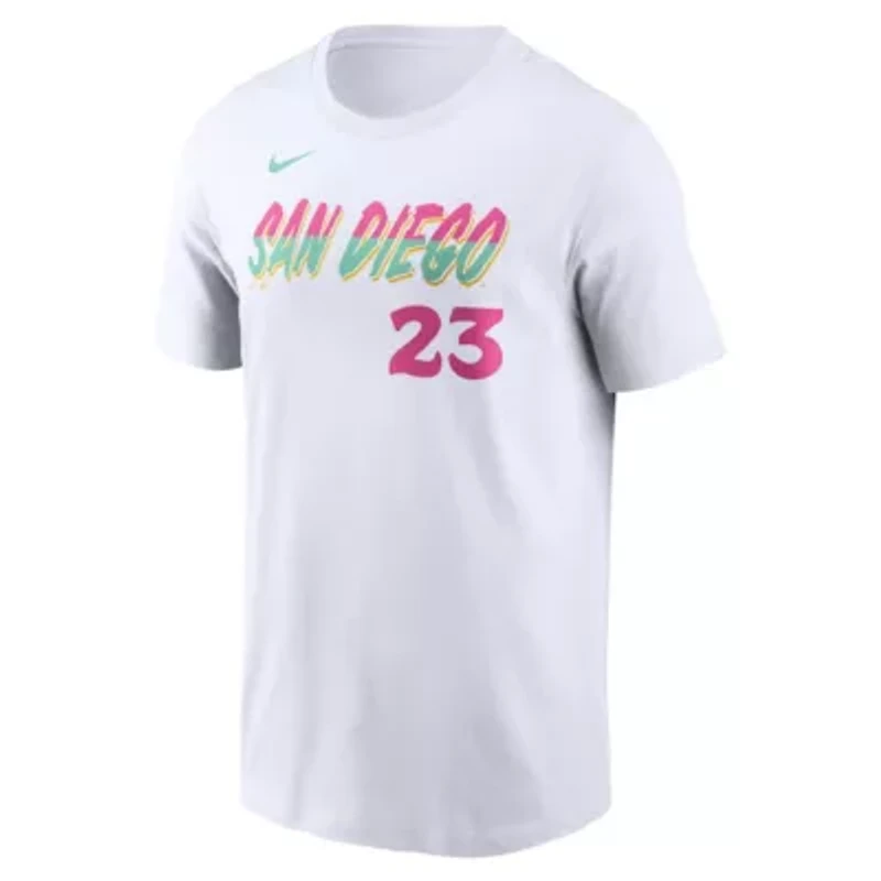 MLB Nike Fernando Tatis Jr. San Diego Padres City Connect Fuse Name & Number T-Shirt