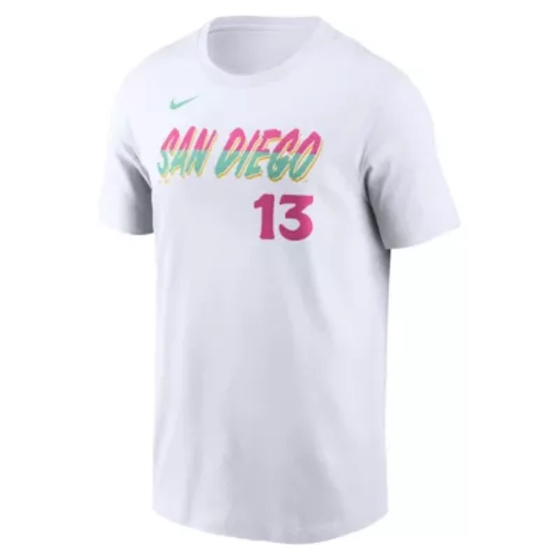 MLB Nike Manny Machado San Diego Padres City Connect Fuse Name & Number T-Shirt