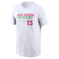 MLB Nike Manny Machado San Diego Padres City Connect Fuse Name & Number T-Shirt