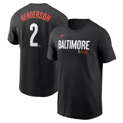 MLB Nike Gunnar Henderson Baltimore Orioles Fuse City Connect Name & Number T-Shirt
